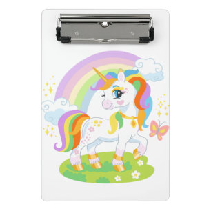 Mini Porte-bloc Illustration de licorne mignonne #1