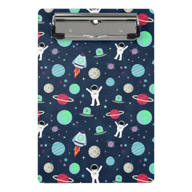 Mini Porte-bloc Illustration du Motif spatial (Devant)