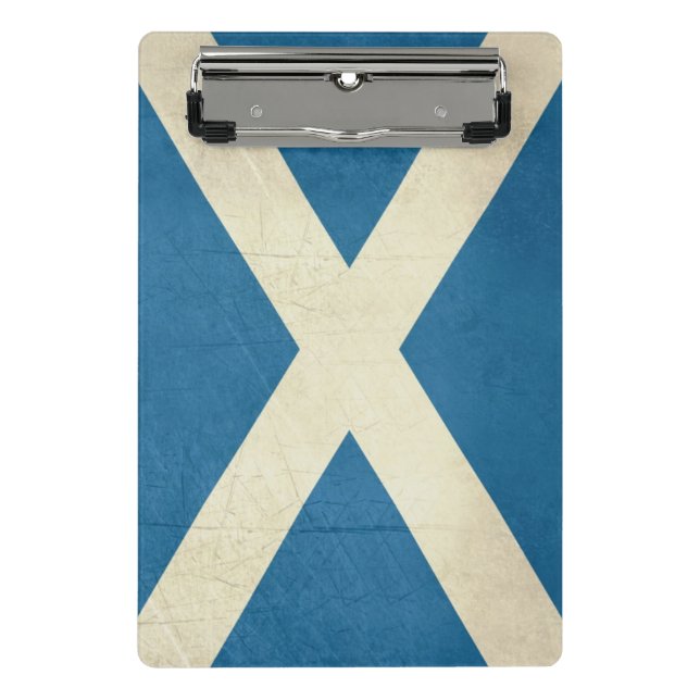 Mini Porte-bloc Illustration écossaise grunge de drapeau (Devant)