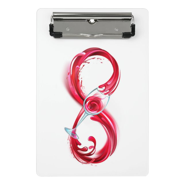 Mini Porte-bloc Infini avec vin rouge (Devant)