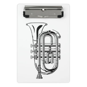 Mini Porte-bloc Instrument de musique noir et blanc de croquis de