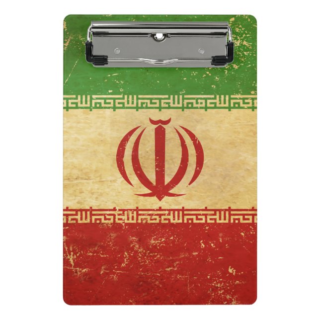 Mini Porte-bloc Iran - Drapeau Vintage (Devant)