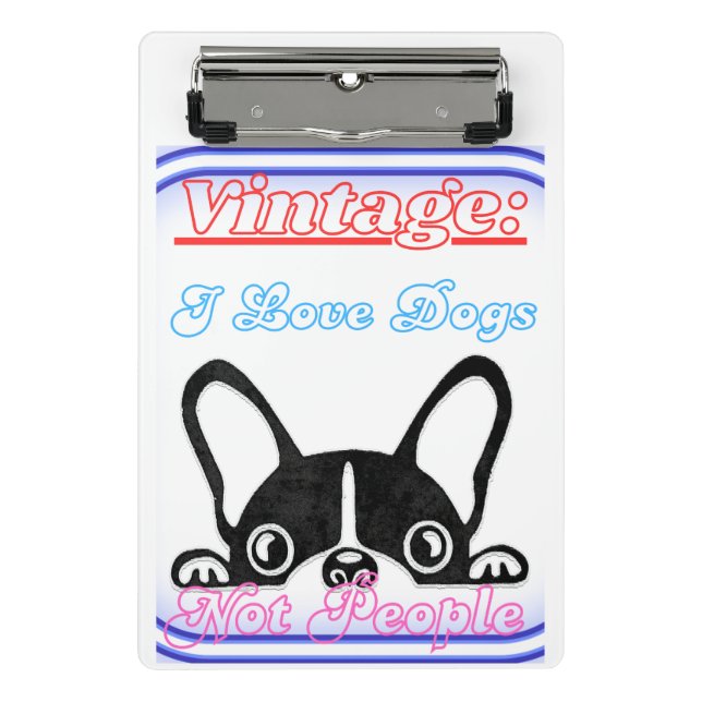 Mini Porte-bloc J'adore les chiens : pas les gens  (Devant)