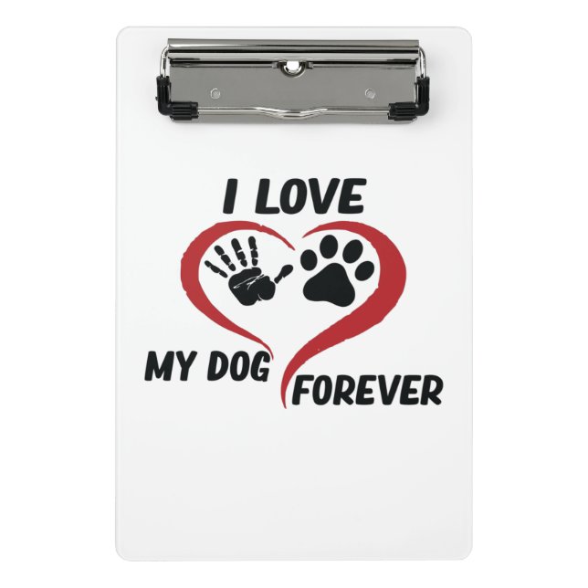 Mini Porte-bloc J'aime mon chien jeter l'oreiller (Devant)