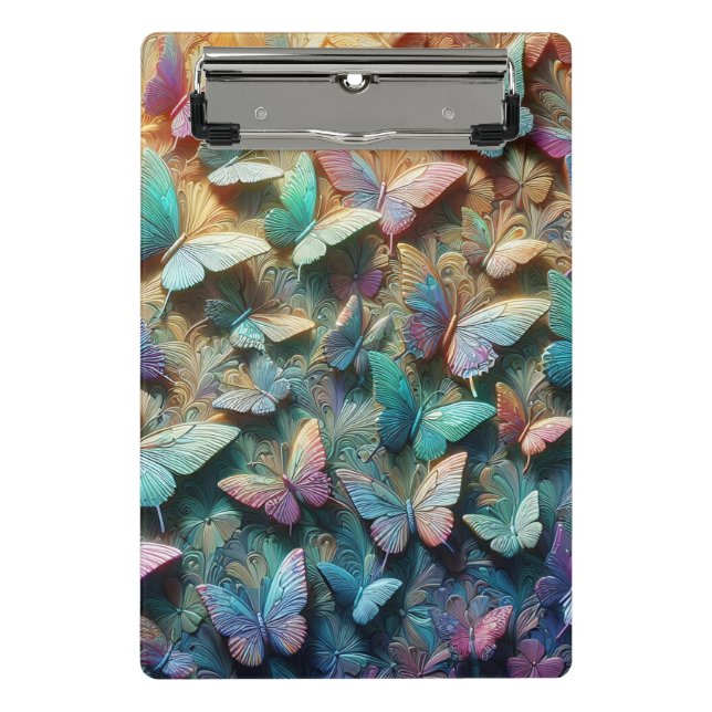 Mini Porte-bloc Jardin de papillons iridescent (Devant)