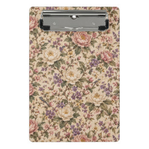 Mini Porte-bloc Jardin de roses botaniques vintage et motif papill