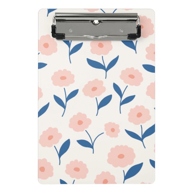Mini Porte-bloc Joli Boho Chic Fleurs Rose Motif (Devant)