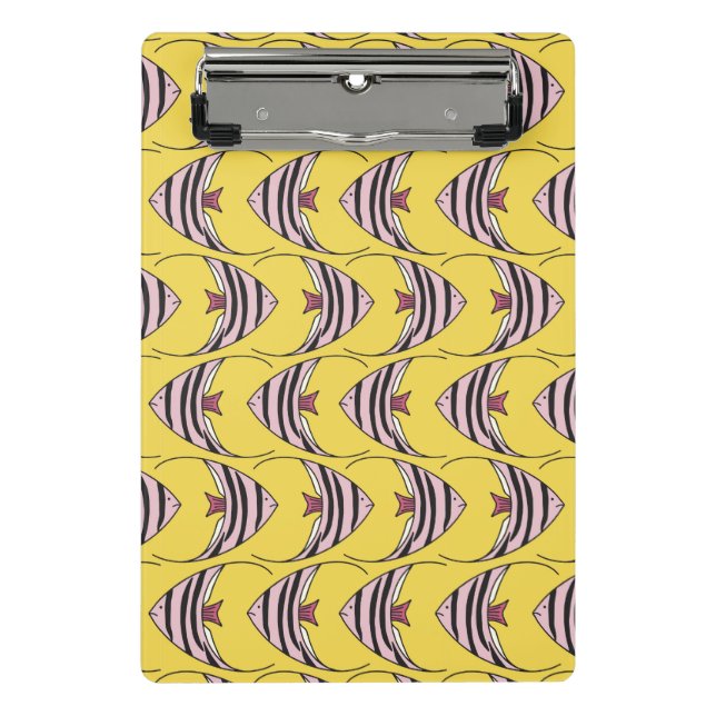 Mini Porte-bloc Joli poisson jaune motif (Devant)