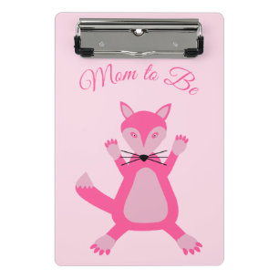 Mini Porte-bloc Jolie fille rose Fille Fox personnalisée Maman pou