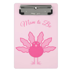 Mini Porte-bloc Jolie fille rose Thanksgiving Turquie Custom