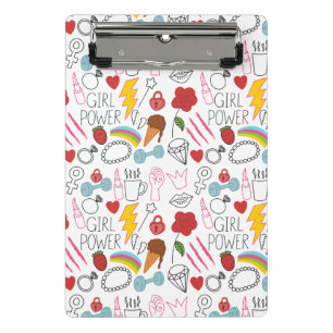 Mini Porte-bloc Jolie fille Whimsical Power Doodle Retro
