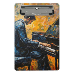 Mini Porte-bloc Joueur de piano - Peinture à l'huile