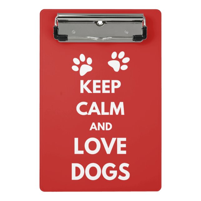 Mini Porte-bloc Keep calm and love dogs (Devant)