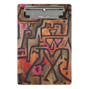 Mini Porte-bloc Klee Abstrait Rouge Abstrait Expressionniste Natur