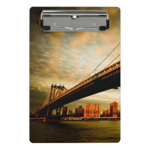 Mini Porte-bloc La vue de pont de Manhattan du côté de Brooklyn