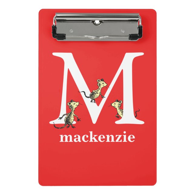 Mini Porte-bloc L'ABC de Dr Seuss : Lettre M - Blanc | Ajoutez vot (Devant)