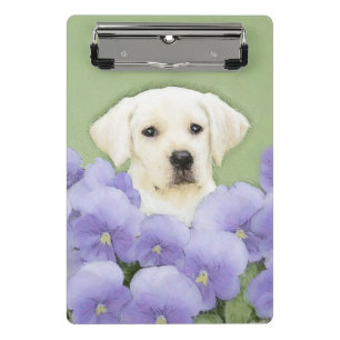 Mini Porte-bloc Labrador Retriever Puppy Painting Original Chien A