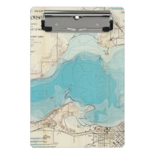 Mini Porte-bloc Lac hydrographique Mendota de carte