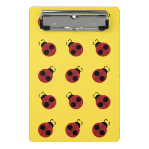 Mini Porte-bloc Ladybug 60s rétro cool rouge jaune