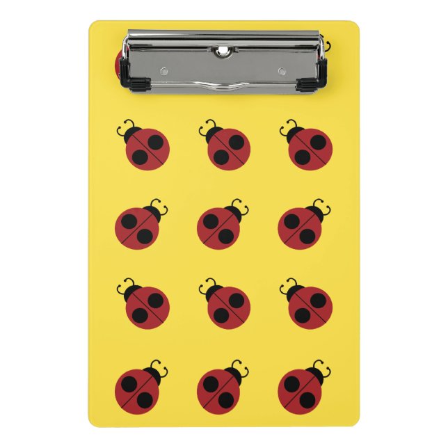 Mini Porte-bloc Ladybug 60s rétro cool rouge jaune (Devant)