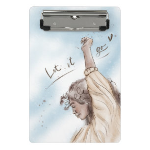 Mini Porte-bloc Laissez Faire Presse-Papiers S Femme Ciel Bleu