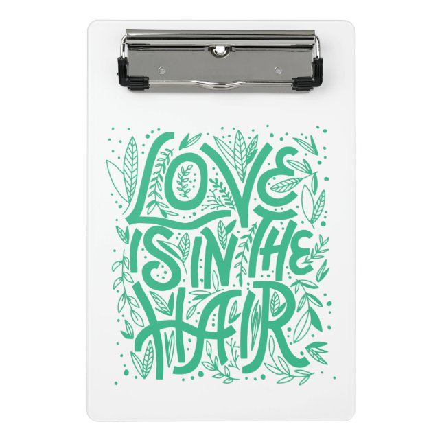 Mini Porte-bloc L'amour vert est dans les cheveux (Devant)