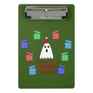 Mini Porte-bloc Le fantôme de Noël présente drôle