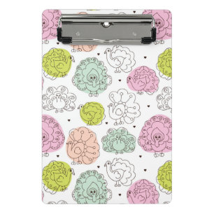 Mini Porte-bloc le paon badine le cru de papier peint