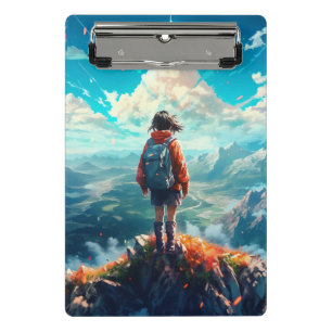Mini Porte-bloc Le sommet dans son âme Anime Hiker Girl