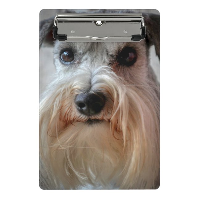 Mini Porte-bloc Le visage de Schnauzer Dog (Devant)