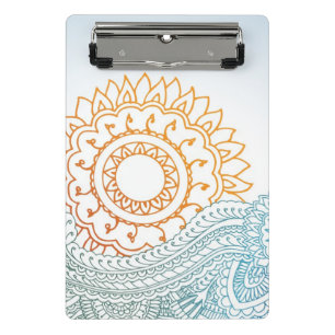 Mini Porte-bloc Lever de soleil détaillé d'abrégé sur henné