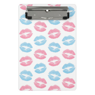 Mini Porte-bloc Lèvres bleues et roses Motif, Baguette à lèvres, B
