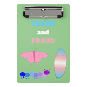 Mini Porte-bloc LGBTQIA Transgenre Fierté Caterpillar to Butfly