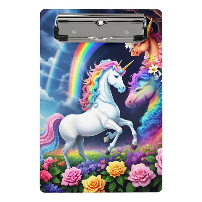 Mini Porte-bloc Licorne Arc-en-ciel Un (Devant)