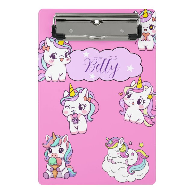 Mini Porte-bloc Licorne Mignonne Personnalisée  (Devant)