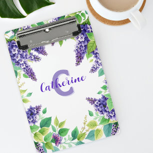 Mini Porte-bloc Lilacs violets sophistiqués avec Feuilles verts