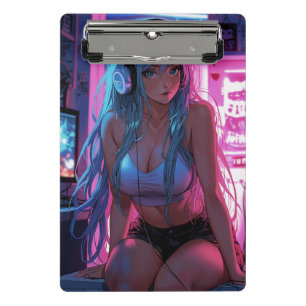 Mini Porte-bloc Lofi Gamer Girl   Anime de refroidissement esthéti