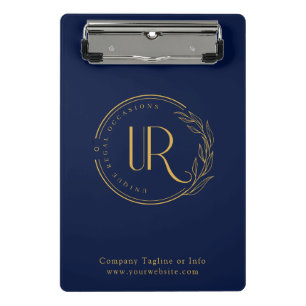 Mini Porte-bloc Logo d'entreprise Marine bleu moderne