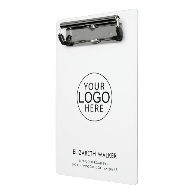 Mini Porte-bloc Logo et adresse d'entreprise moderne (Angle2)