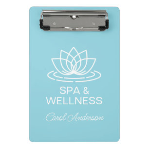 Mini Porte-bloc Logo fleur de lotus blanc spa & wellness personnal