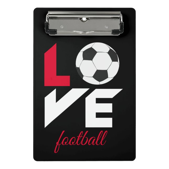 Mini Porte-bloc Love football (Devant)