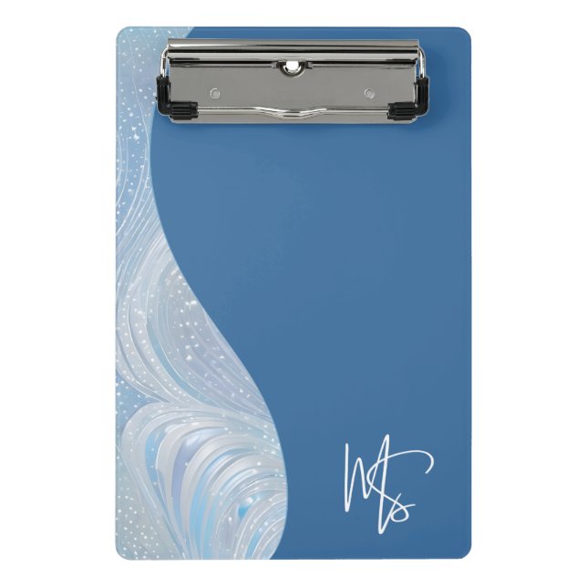 Mini Porte-bloc Luxury Iridescent Blue Gradient  (Devant)