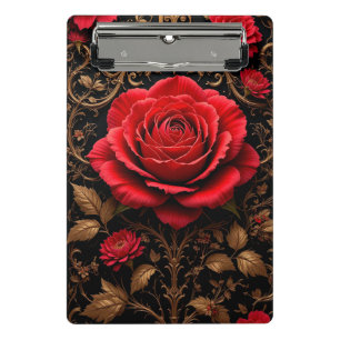 Mini Porte-bloc Magnifique rose rouge conçue avec goût