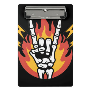 Mini Porte-bloc Main de squelette Rock and Roll : Signe de Classic