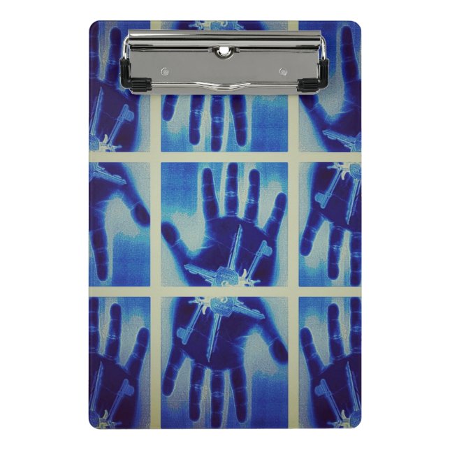 Mini Porte-bloc mains bleues effrayantes de yaei vont terroriser v (Devant)