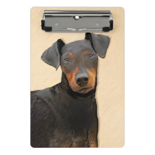 Mini Porte-bloc Manchester Terrier Peinture Art animal original