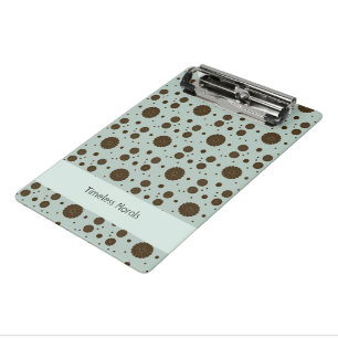 Mini Porte-bloc Marron foncé Micro Floral Vert sauge