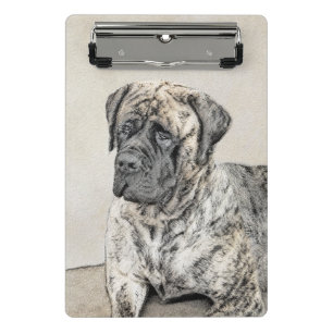 Mini Porte-bloc Mastiff anglais (Brindle) Peinture - Chien Art