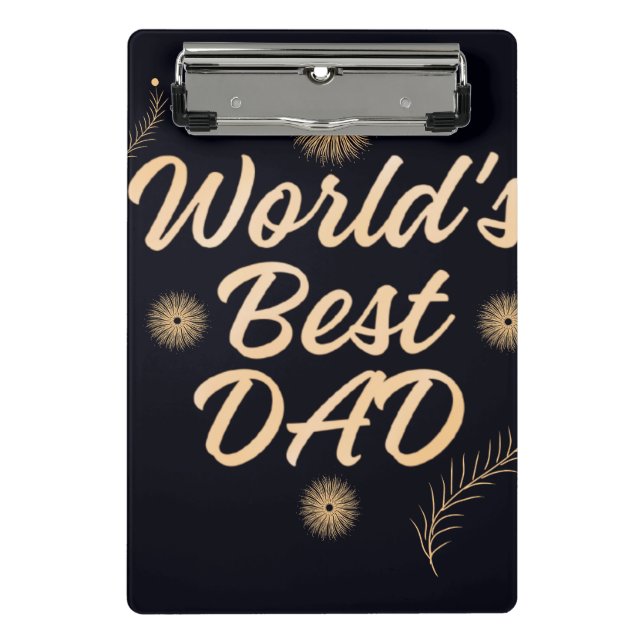 Mini Porte-bloc Meilleur Papa du Monde  Typographie Simple Pères (Devant)