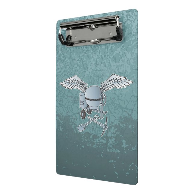 Mini Porte-bloc Mélangeur de béton bleu-gris (Angle2)